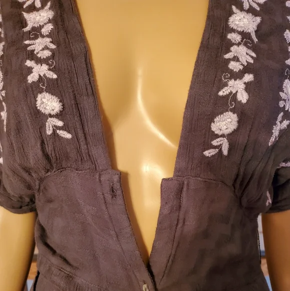 Free People Love To Love You Grey Midi Dress - Picture 5 of 10